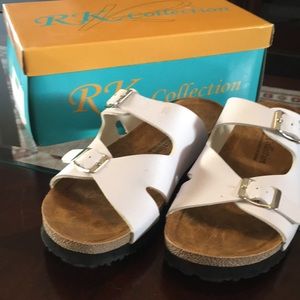 White RK Collection sandals-NIB- size 5.5
